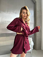 Костюм женский домашний шорты+рубашка шелк Армани 42-44, 46-48 "LINDA" недорого от прямого поставщика