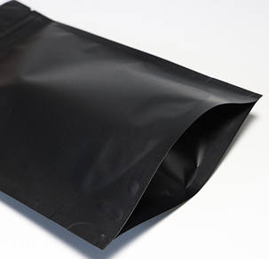 Пакет Дой-пак, чёрный матовый, с замком Zip-lock, 80х130 мм. Дой-пак со струнным замком для хранения, фото 3