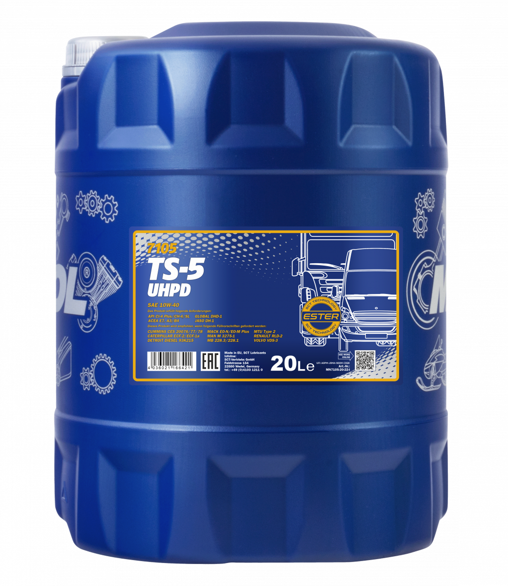 Моторне масло Mannol TS-5 Truck Special 10w40 20л UHPD