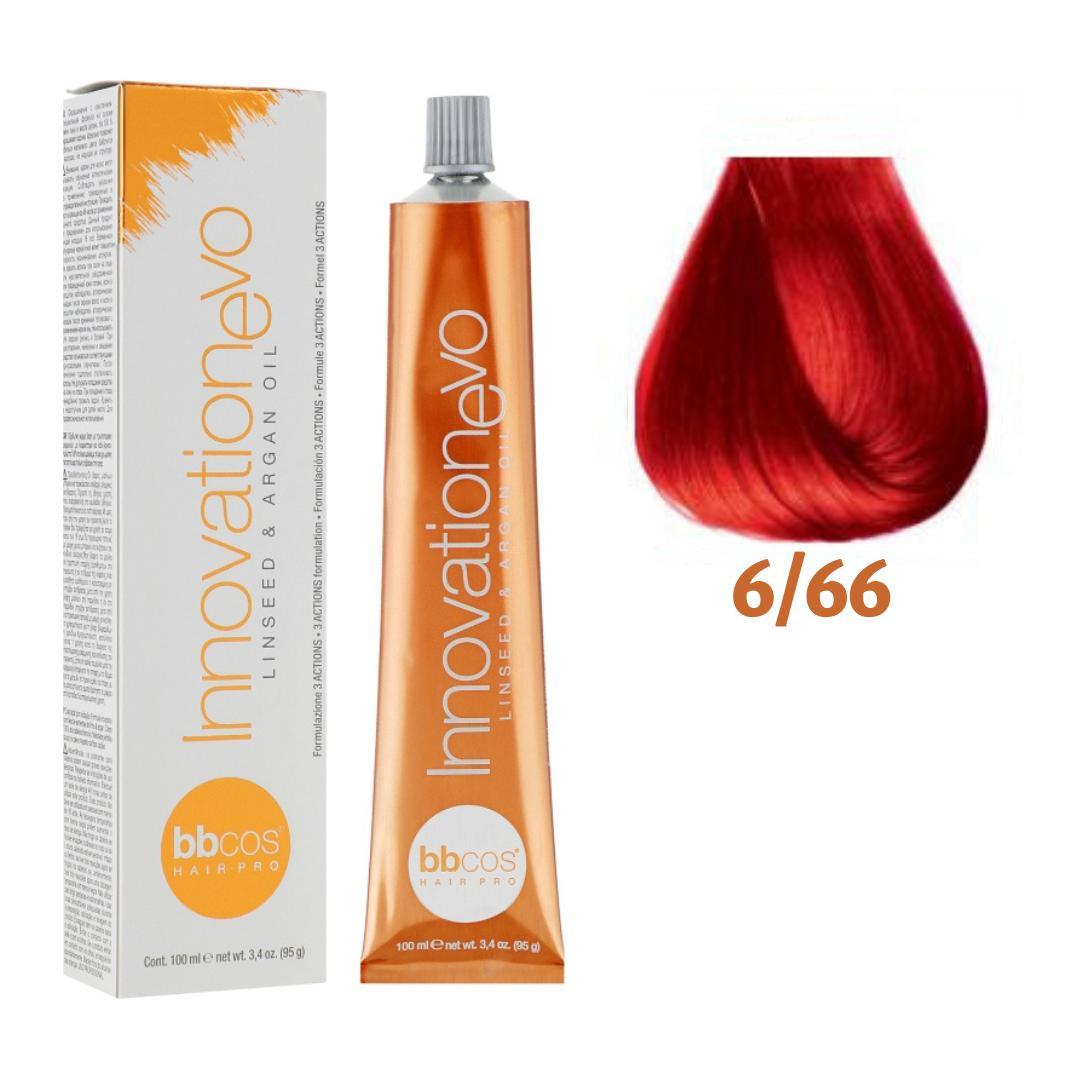 Крем-фарба для волосся BBCos Innovation Evo №6.66 Intense Dark Red Blond 100 мл, фото 1