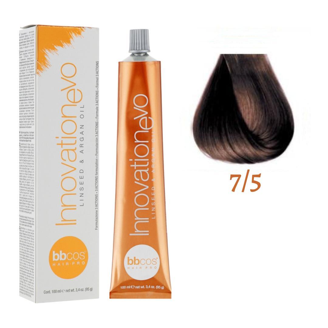 Крем-фарба для волосся BBCos Innovation Evo №7.5 Mink Mahogany 100 мл