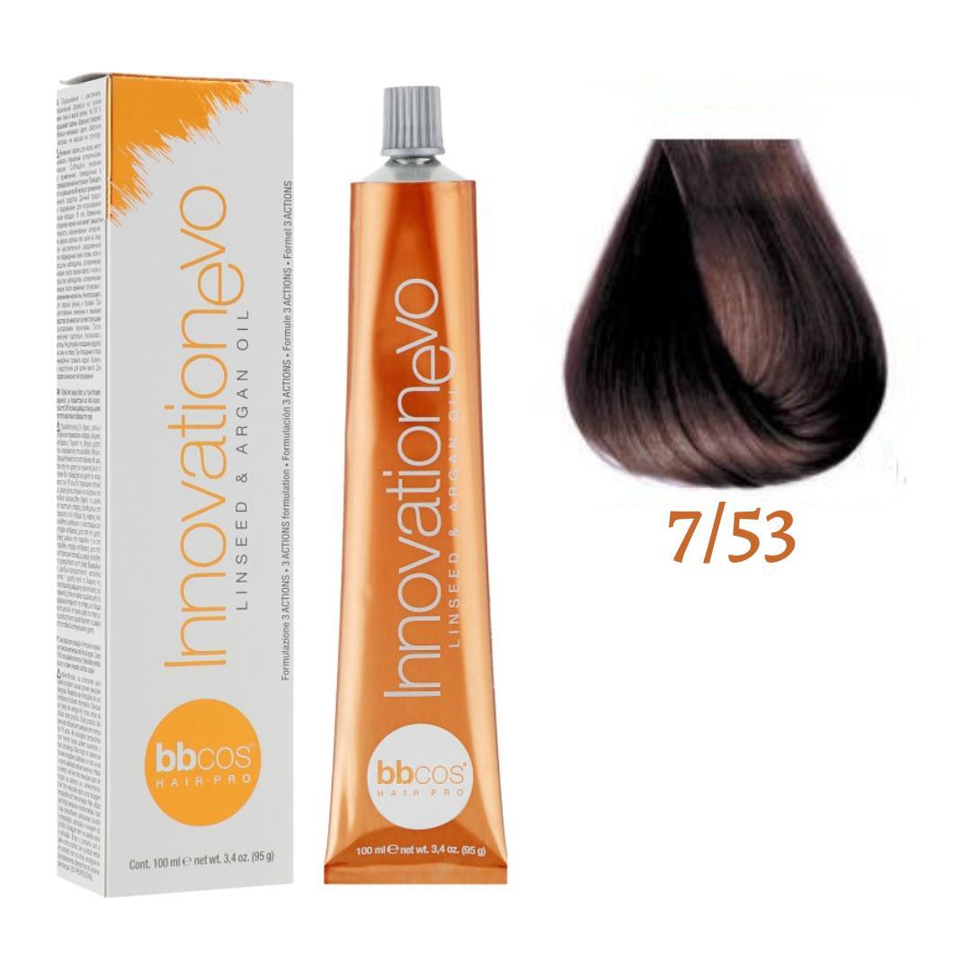 Крем-фарба для волосся BBCos Innovation Evo №7.53 Medium Golden Blonde 100 мл