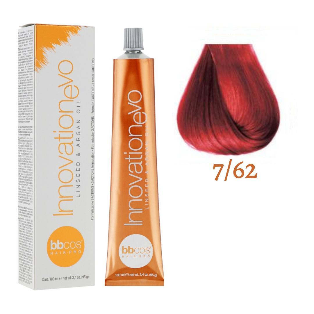 Крем-фарба для волосся BBCos Innovation Evo №7.62 Red Purple Blond 100 мл (уцінка), фото 1