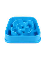 Миска для собак Dexas Slow Maze Feeder Dog Bowl для повільного годування квадратна 960мл блакитний (PW3042194)