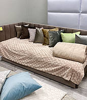 РАСПРОДАЖА (товар с экспозиции, 1шт.) Кровать детская с нишей для хранения БАФФИ коричневая 80x200 см