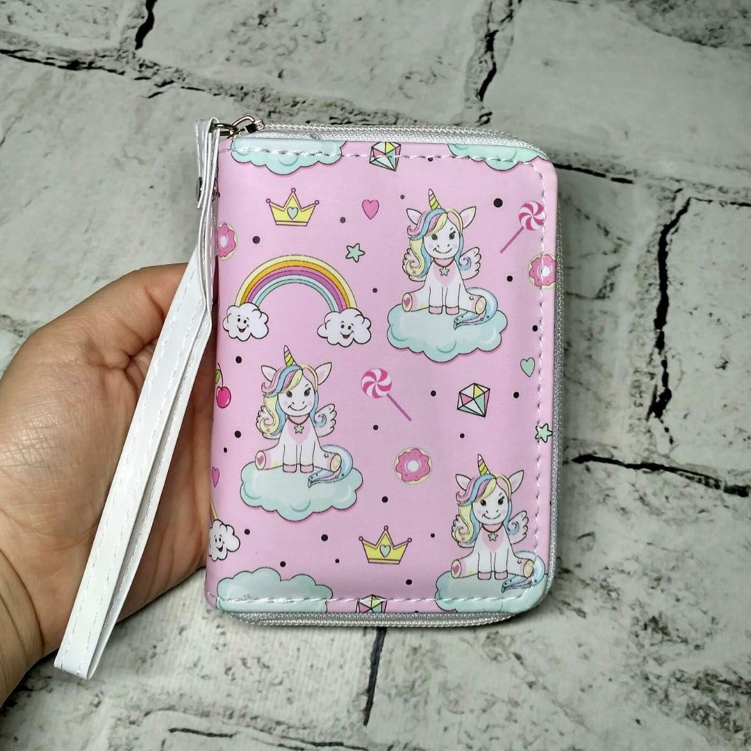Гаманець дитячий з принтом Єдинороги 158-2-3