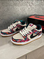 Мужские кроссовки Nike SB Dunk Low Parra Multi Color (разноцветные) красивые арт кроссы весна-лето Y14329