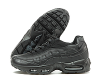 Кросівки чоловічі Nike Air Max 95 чорні, Найк Аір Макс 95 шкіряні, код KD-14536