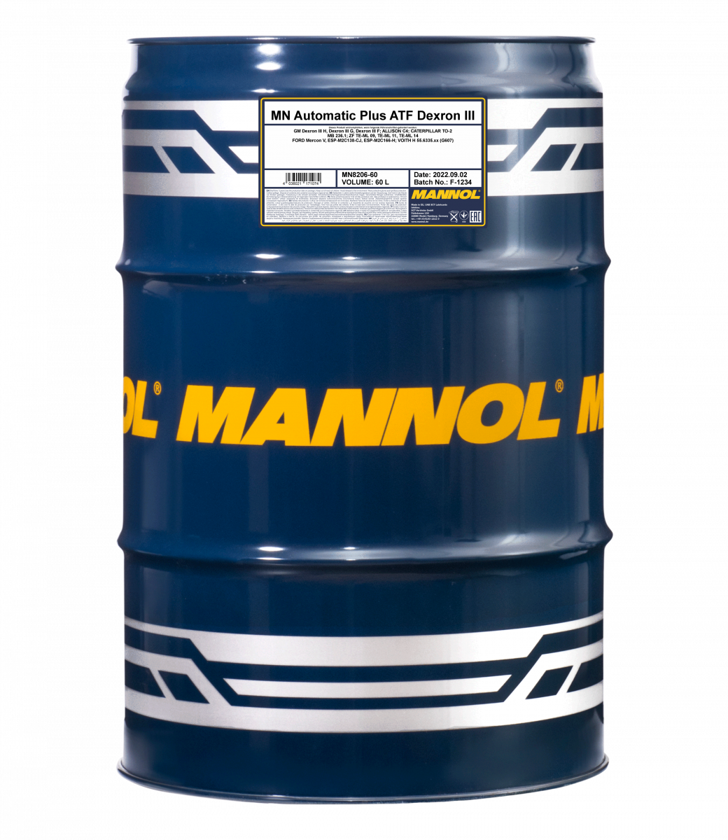 Трансмиссионное масло Mannol ATF Dexron lll 60л