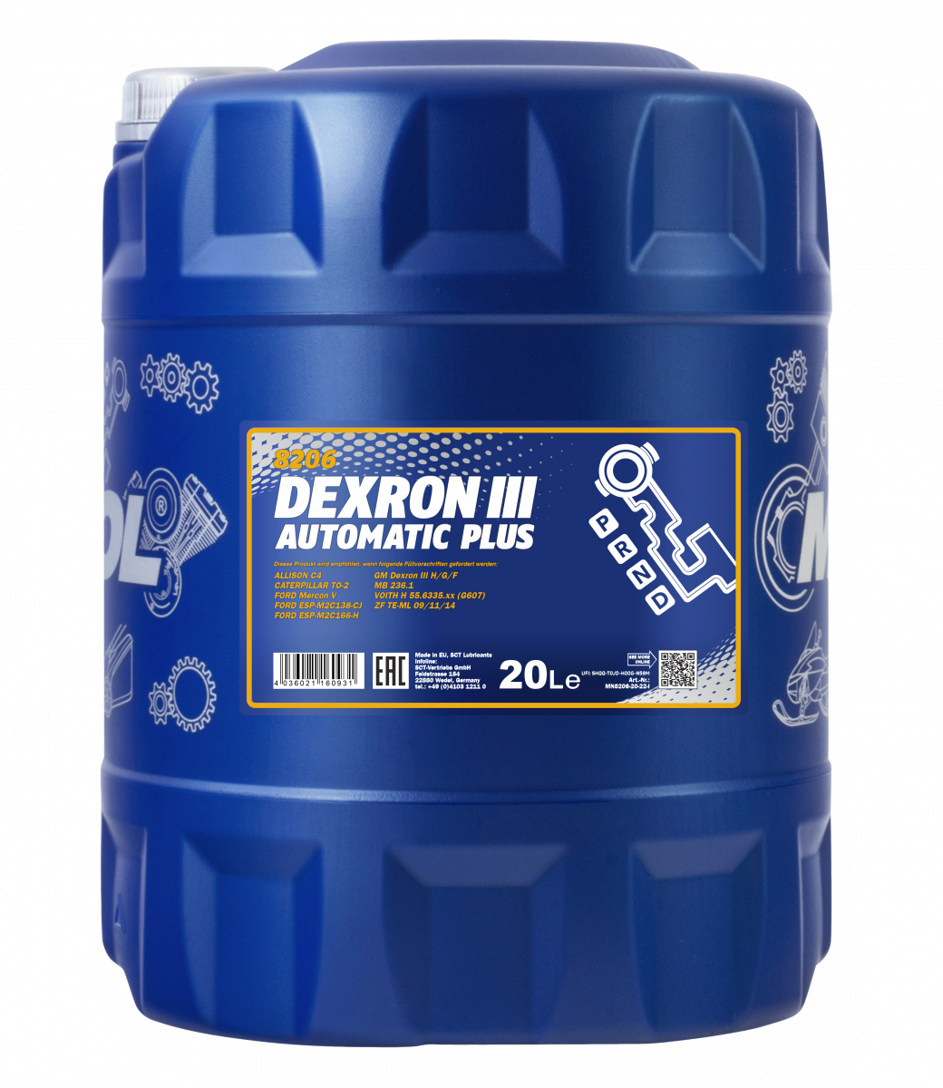 Трансмиссионное масло Mannol ATF Dexron lll 20л