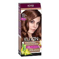 Стійка крем-фарба для волосся «Elitan» 5.37 — Золотистий каштан