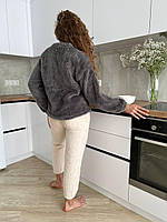 Мʼяка піжама жіноча. Затишний домашній костюм. Теплий одяг для дому., фото 7