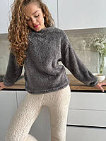 Мʼяка піжама жіноча. Затишний домашній костюм. Теплий одяг для дому., фото 9