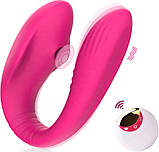 Компактний вібратор для клітора LOLITOP Рожевий вібратор + пульт, фото 4