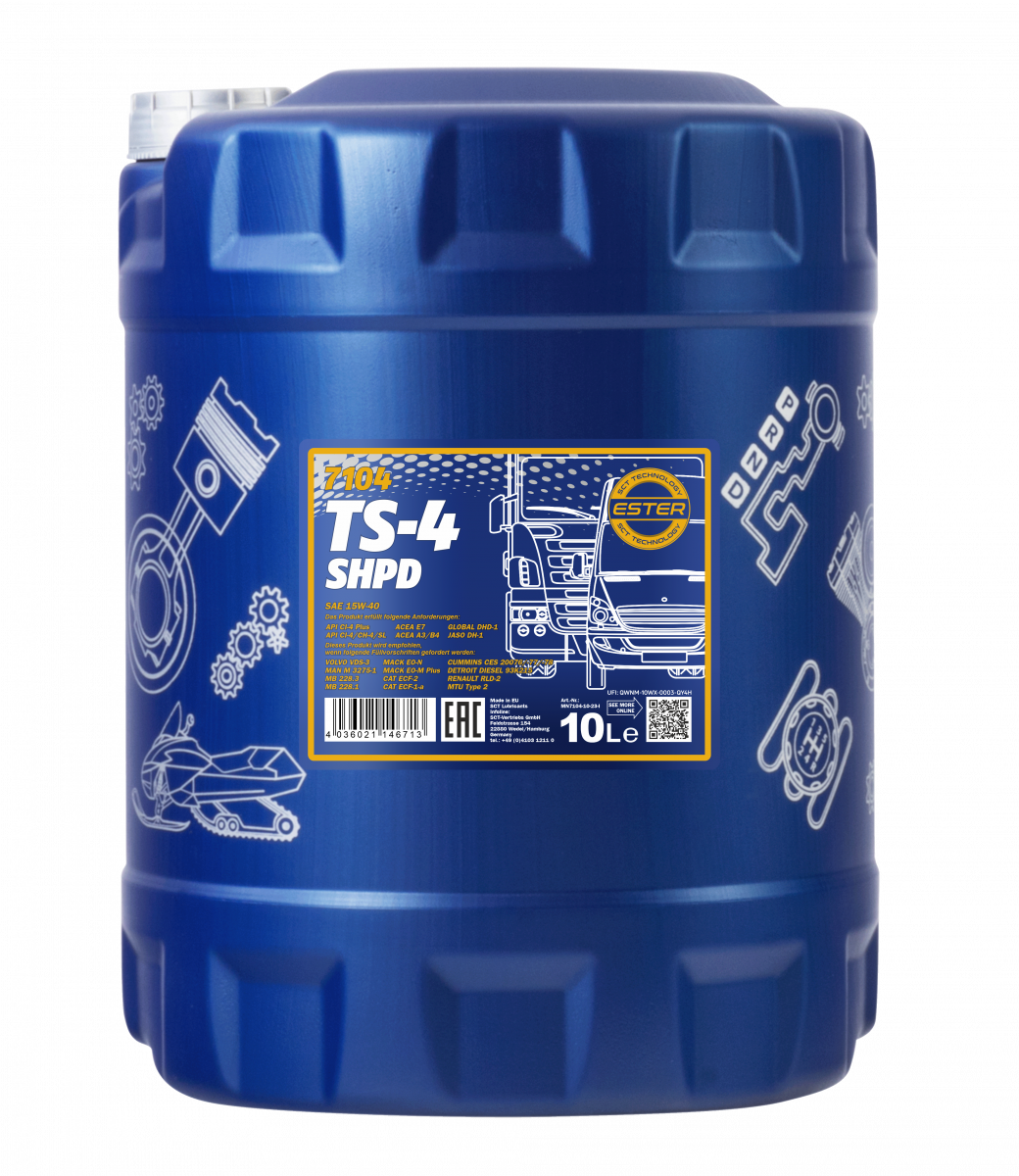 Моторна олива Mannol TS-4 Truck Special Extra 15w40 10л SHPD