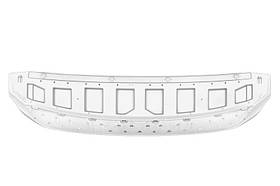 Губа переднего бампера SKODA RAPID 07.2012- (Китай/Тайвань). 5JA8076119B9