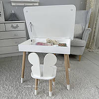 Дитячий столик та стільчик 1-6 рочків, столик для малювання, столик для навчання, столик з пеналом