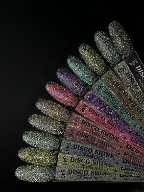 Гель-лак світловідбиваючий Disco shine Дизайнер із ефектом хамелеон для манікюру, 9 мл., фото 2
