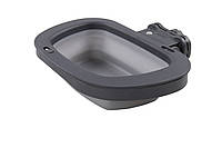 Миска складная для собак Dexas Collapsible Kennel Bowl с креплением на клетку 600 мл Cерый (PW275432429)