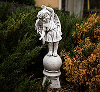 Фигура садовая Ангел мальчик на шаре 58 х 19 х 15 см СП523-4 св