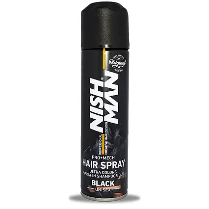 Спрей для волосся фарбуючий Nishman Hair Coloring Spray Black 150мл