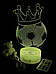 3d лампа Футбольний м'яч з короною, подарунок футболісту, світильник або нічник, 7 кольорів, 4 режими и пульт, фото 5