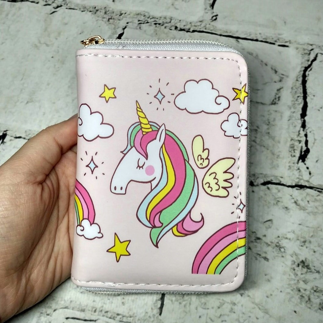 Гаманець дитячий для дівчинки на блискавці Єдиноріг 12,5х9 см 0201-6