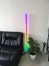 Підлогова кутова RGB-лампа торшер керування з пульта та телефона, підсвітка кімнати підлогова, фото 6