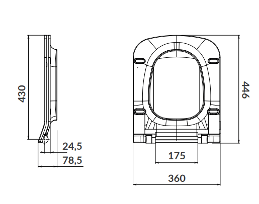 Підвісний унітаз з сидінням повільного опускання VIRGO SimpleOn, Унітаз Сет B245 SoftClose S701-427 - фото 5 - id-p2054305309