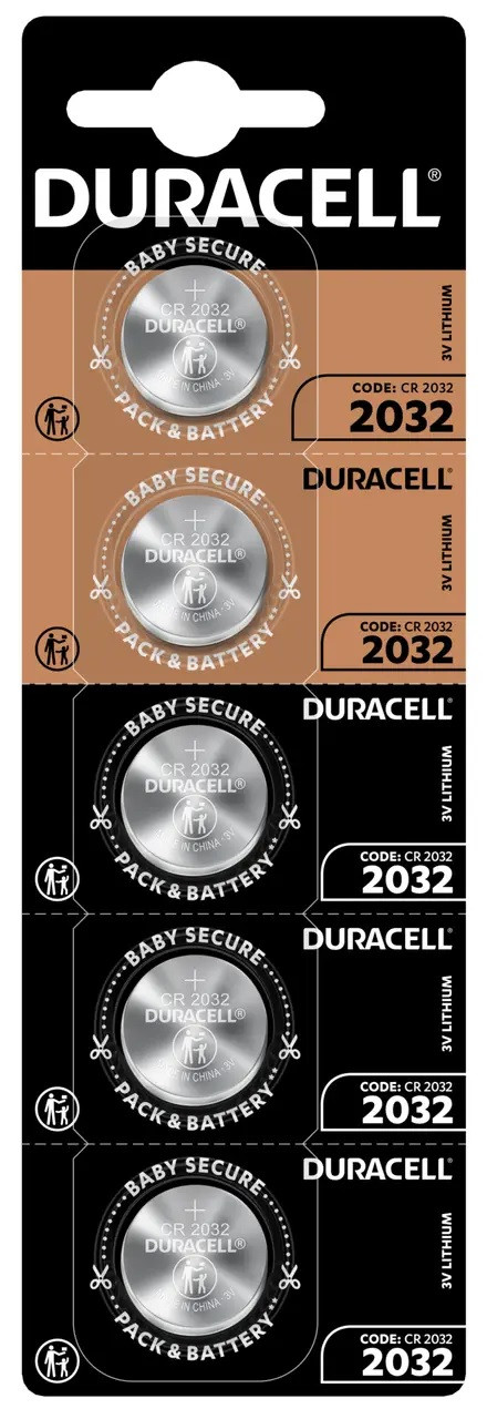 Батарейки DURACELL Lithium Cell 3V  DL2032 (5шт)