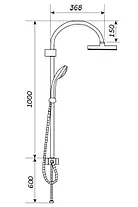 ДУШЕВАЯ КОЛОННА БЕЗ СМЕСИТЕЛЯ ZX DK-002, фото 2