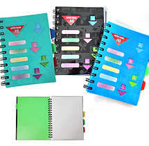 Блокнот А-6 108арк. пласт.обкл. з розділ., SH-YBTK-50120, фото 5