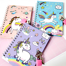 Блокнот з замком A-6 48арк, на спіралі 64948-64967, фото 3