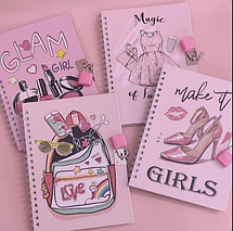 Блокнот з замком A-6 48арк, на спіралі 64948-64967, фото 5