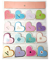 Набір валентинок на планшеті (96шт.) подвійні 10х7,5см. 462018