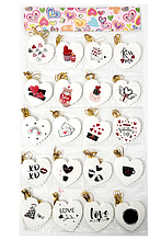 Набір валентинок на планшеті (160шт.) подвійні 7х5,5см. 462020