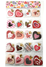 Набір валентинок на планшеті (160шт.) подвійні 8х6см. 462022