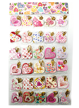 Набір валентинок на планшеті (240шт.) подвійні 6,5х4см. 66-7