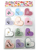 Набір валентинок на планшеті (96шт.) подвійні 10х8см. 462026