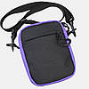 Маленька сумка крос-боді (через плече) FAMK СBs чорна/фіолетова, фото 2