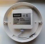 Світильник стельовий світлодіодний для ЖКГ круглий накладний LED 12W 4500К IP65 Vestum з датчиком руху, фото 8