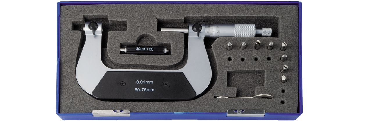 Микрометр МВМ 50-75, резьбовый, цена деления 0.01 мм, IDF(Италия) - фото 1 - id-p374553883