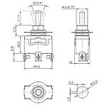 Тумблер E-TEN1122 3pin 3 положення, фото 4