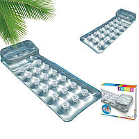 Матрац надувний Intex Стаканчики для пляжу відпочинку на морі в басейні Сірий Пляжні надувні матраци