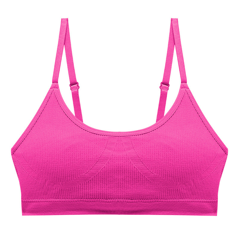 Топ жіночий у рубчик Lesko B02# L 80 ABC Рожевий електрик із регульованими бретелями 3 шт., фото 1