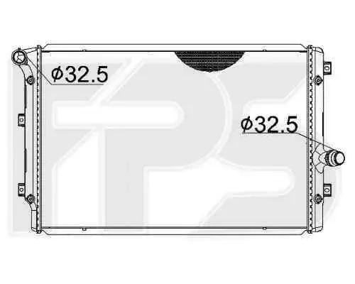 Радіатор охолодження Skoda Octavia A5 VW Caddy 11- Golf VI Passat B6 - 2.0 TDI (Китай/Тайвань). 3L121033, фото 1