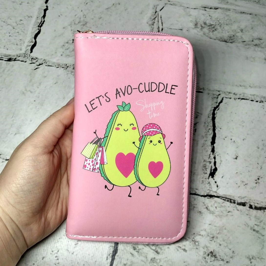 Гаманець дитячий для дівчинки на блискавці Авокадики 16х9,5 см 0206-4