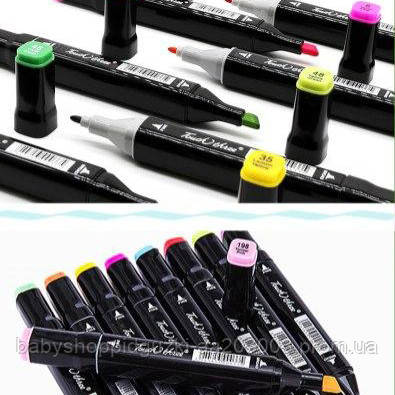 Набір скетч маркерів для малювання Touch 24 шт/уп. двосторонні професійні фломастери CI-650 для художників