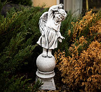 Фигура садовая Ангел девочка на шаре 58 х 19 х 15 см СП522-3 сірий