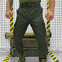 Демисезонные военные крепкие брюки Defection Олива, тактические штаны рип-стоп с манжетами